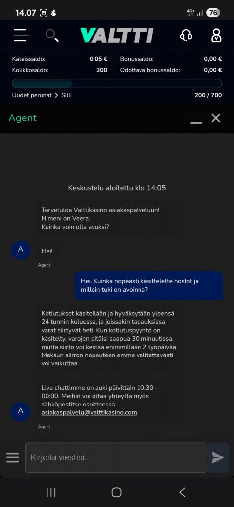 Tuki oli nopeaa ja osaavaa