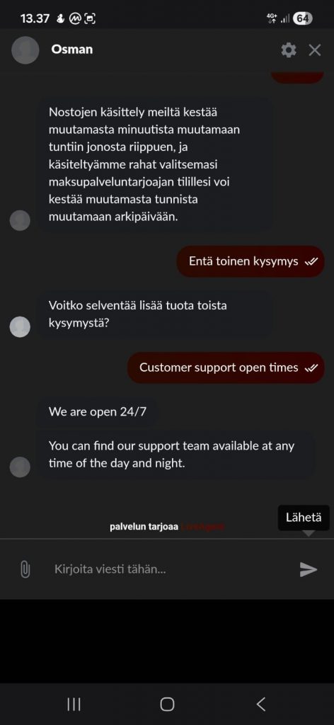 Tuki käytti kääntäjää