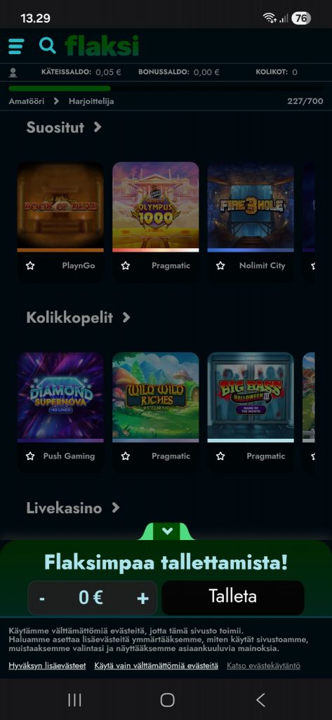 Flaksilla on mieletön määrä pelejä