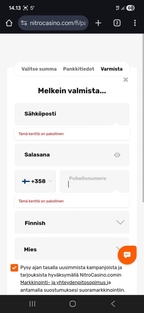 Lopuksi täytetään vielä yhteystiedot