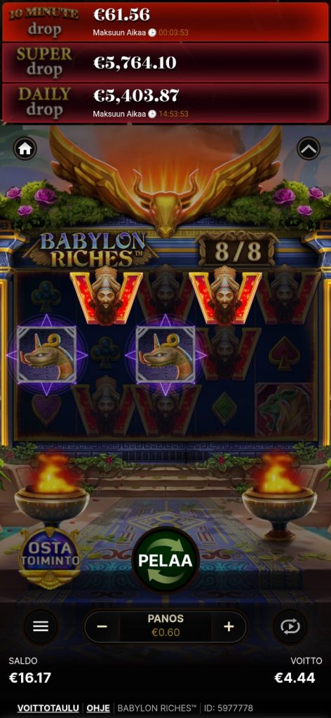 4,44 euron voitto