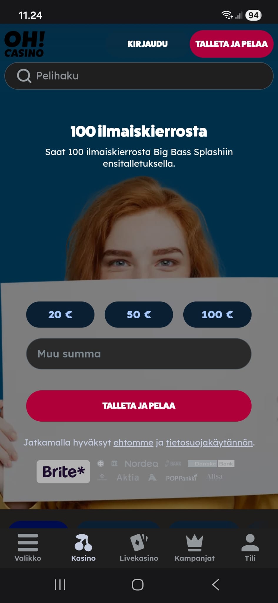 100 ilmaiskierrosta jaossa