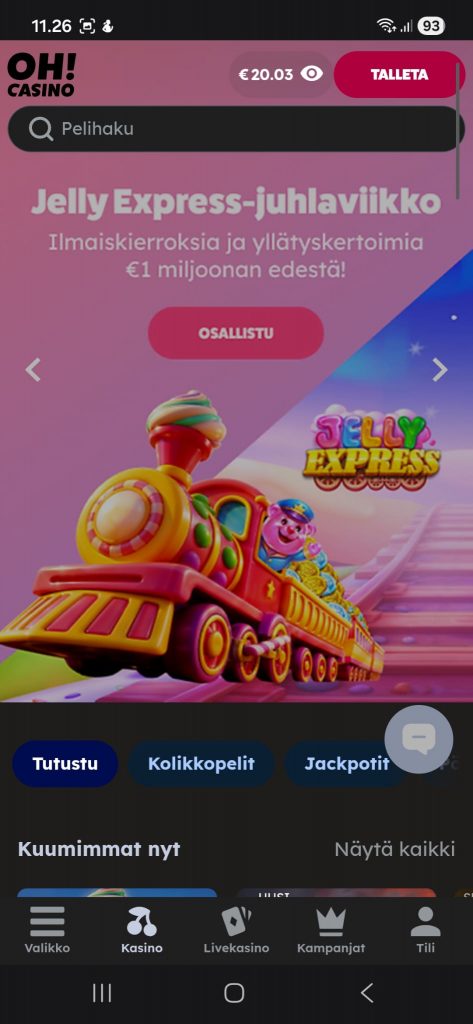 Tilille oli jäänyt 3 senttiä pohjalle